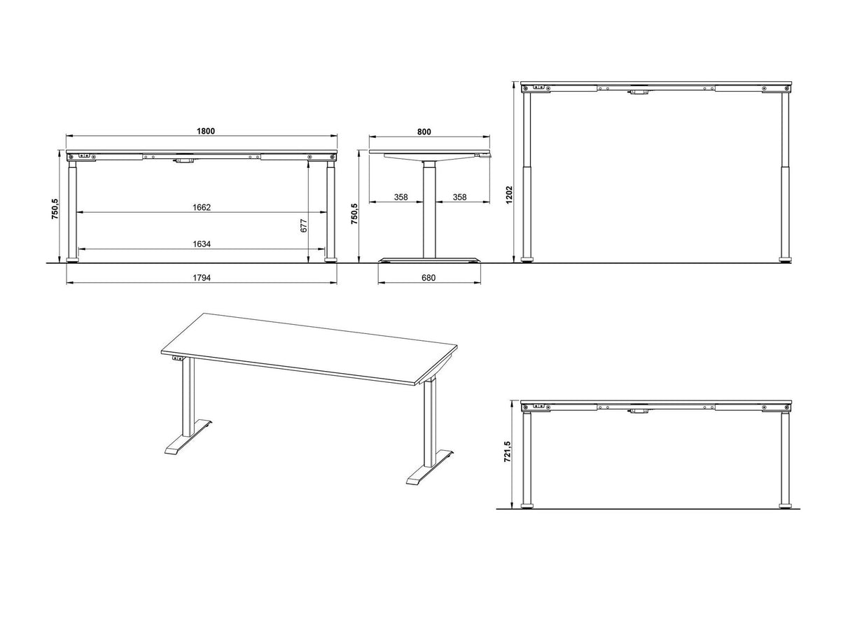 Rakstāmgalds ar regulējamu augstumu 555290
