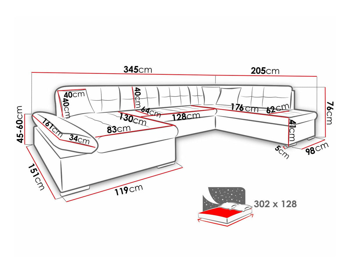 Stūra dīvāns 108122