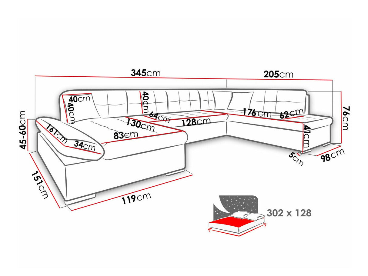 Stūra dīvāns 108122