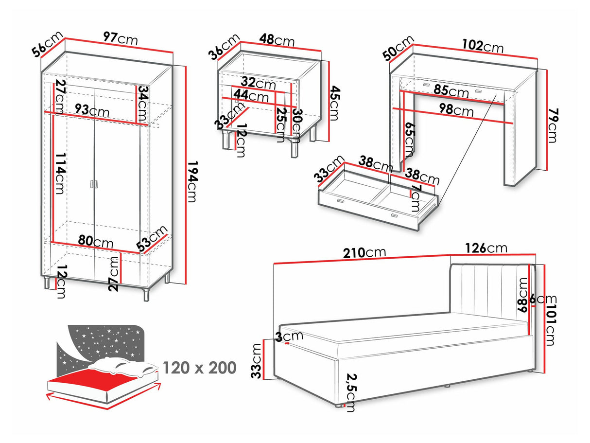 Guļamistabas komplekts 551694