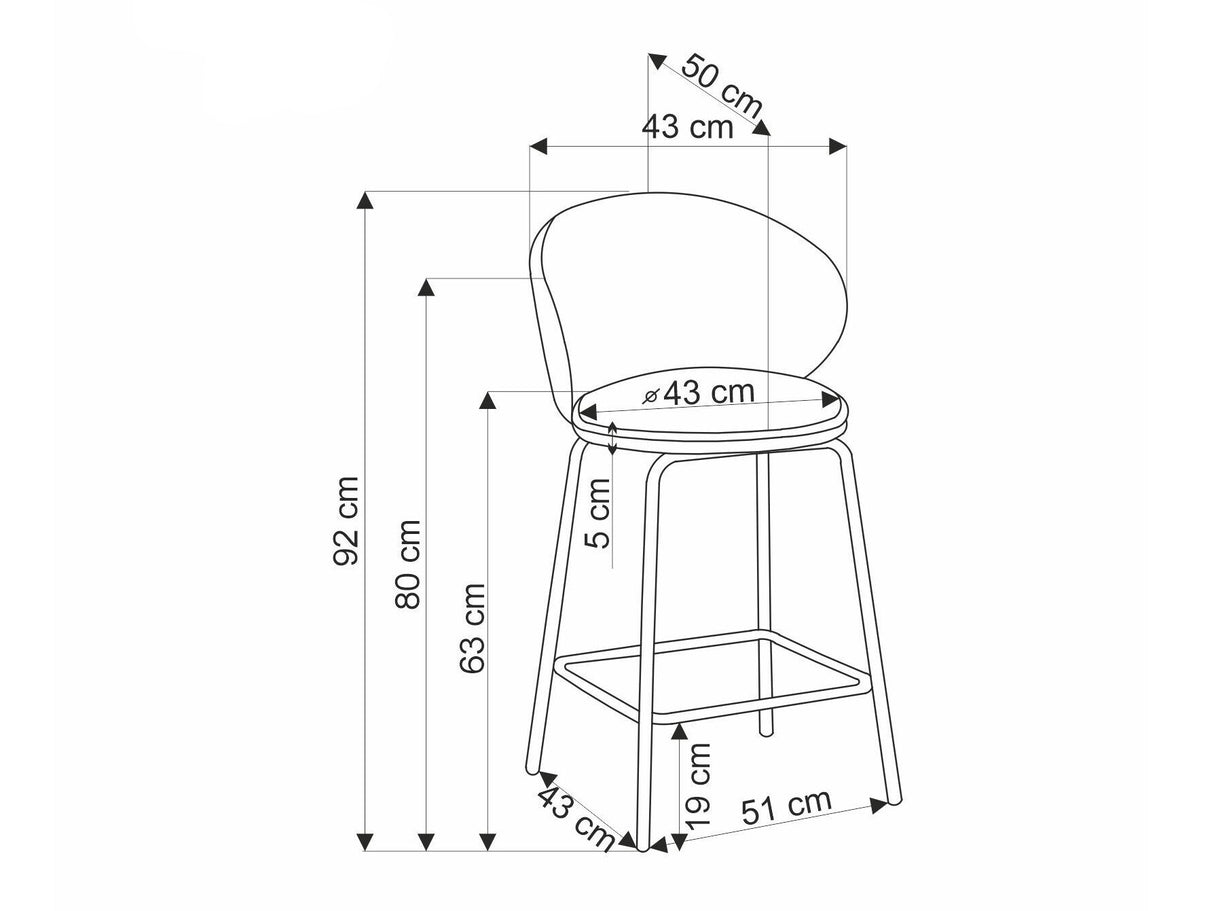 Zemais bāra krēsls 558801