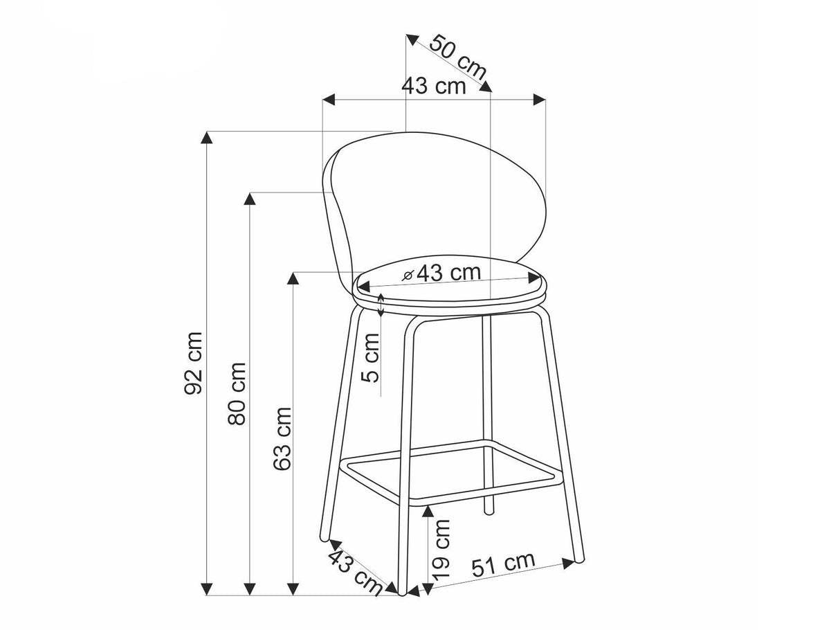 Zemais bāra krēsls 558801