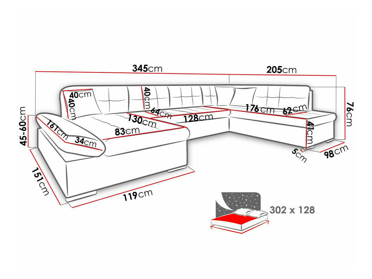 Stūra dīvāns 68205