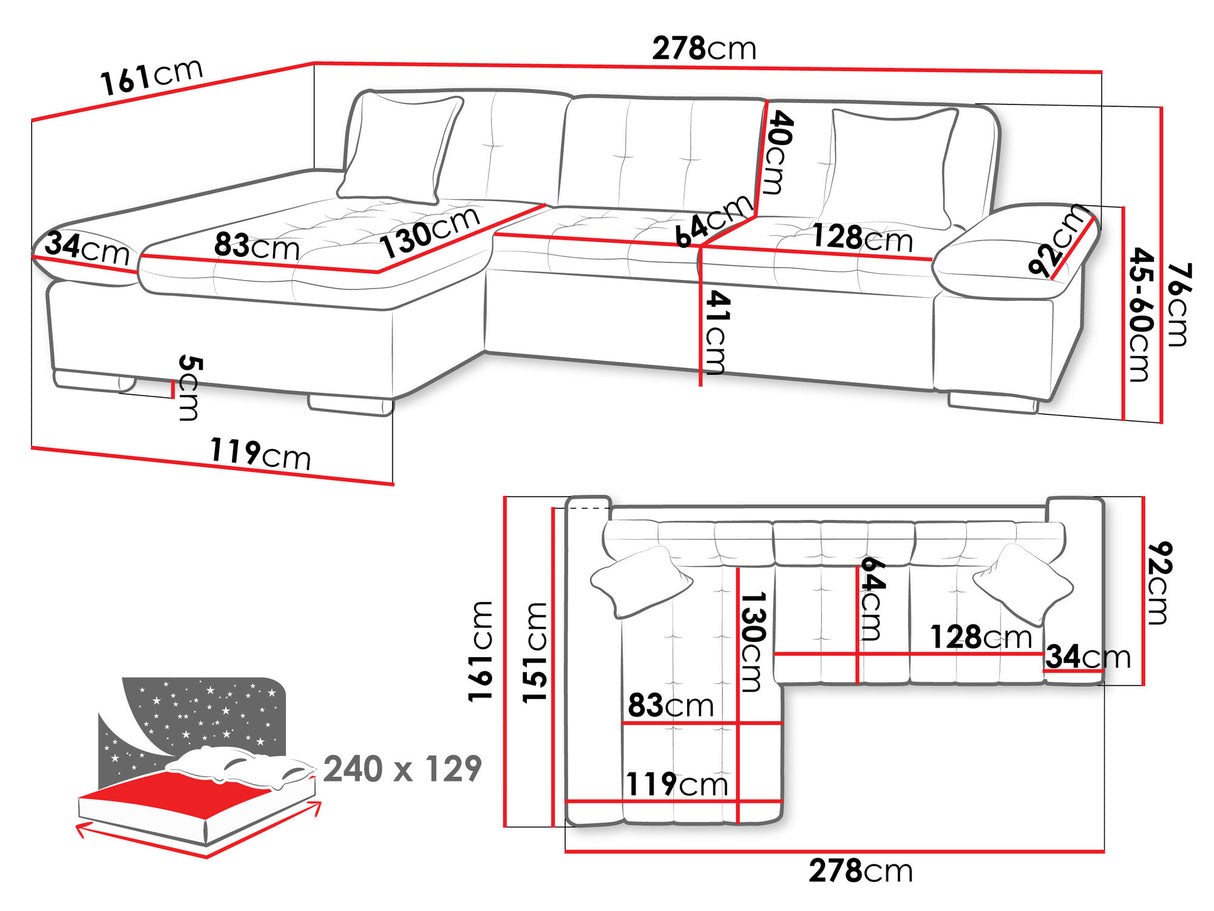Stūra dīvāns 68208