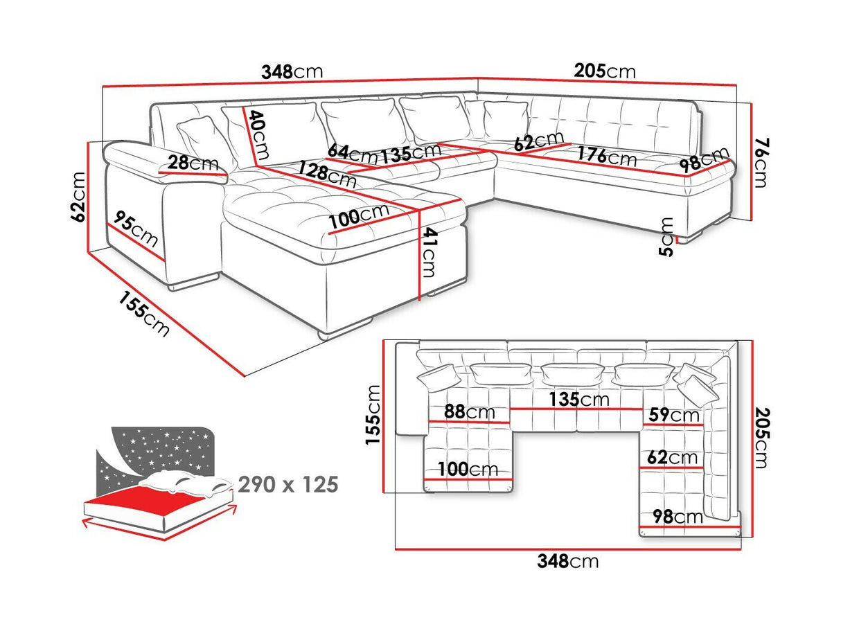 Stūra dīvāns 45978