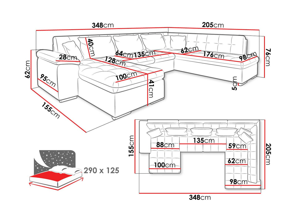 Stūra dīvāns 45978