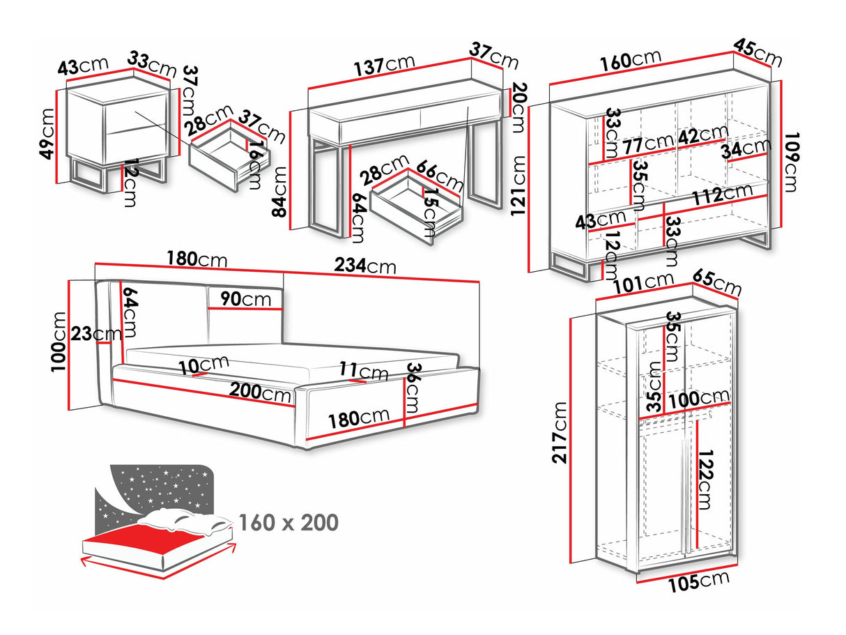Guļamistabas komplekts 562976