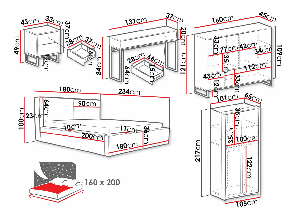 Guļamistabas komplekts 562976