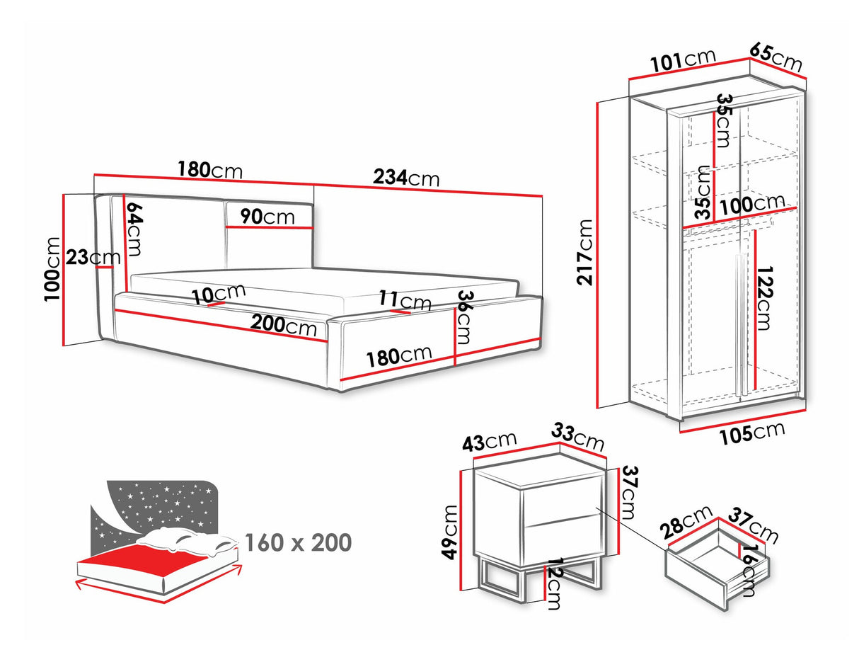 Guļamistabas komplekts 563755