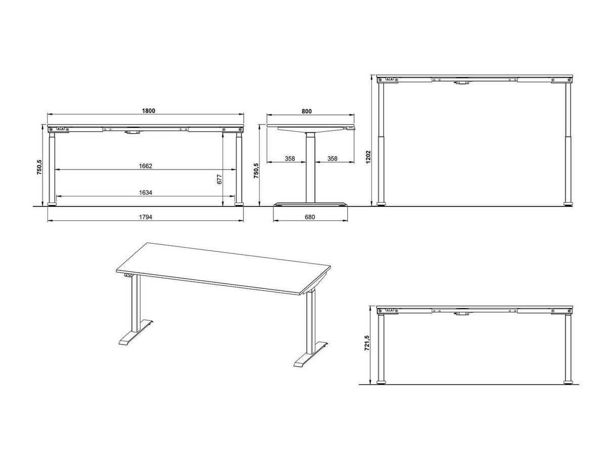 Rakstāmgalds ar regulējamu augstumu 520285