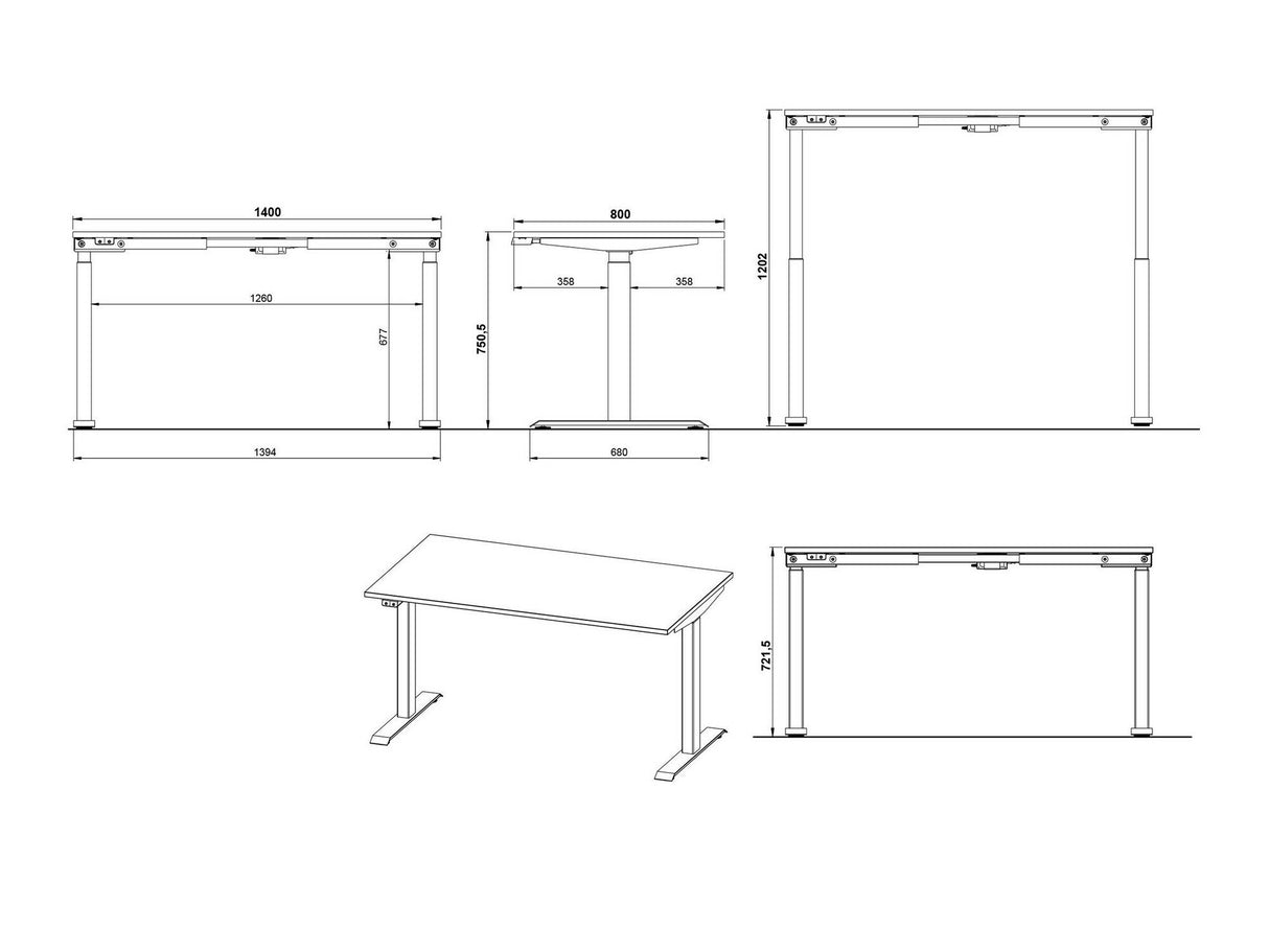 Rakstāmgalds ar regulējamu augstumu 555250
