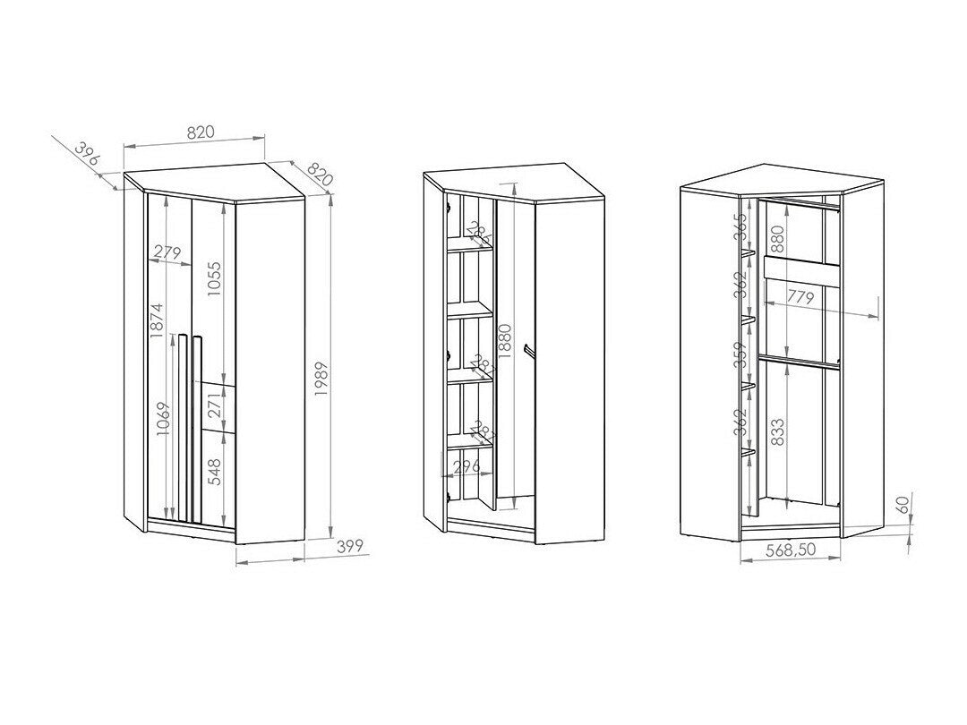 Stūra skapis 148984
