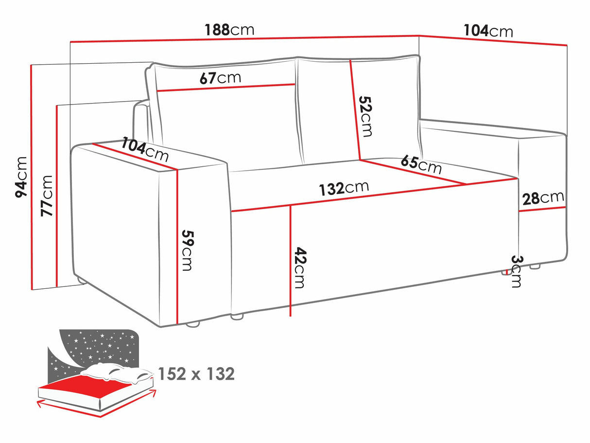Dīvāns gulta 495170