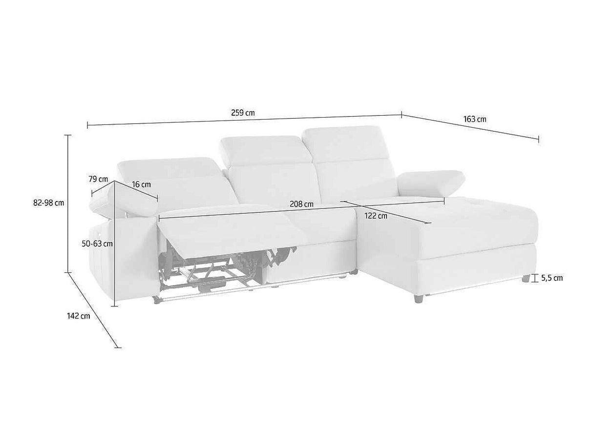 Stūra dīvāns reglaineris 456612