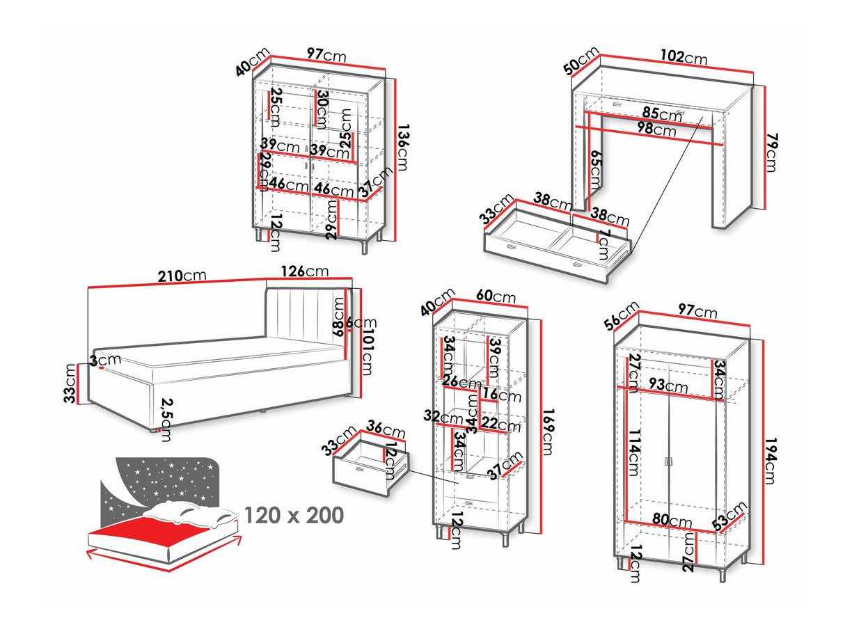 Guļamistabas komplekts 572131