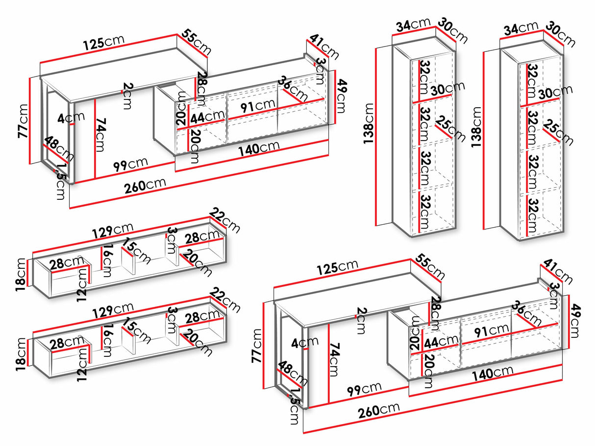 Biroja mēbeļu komplekts 559386