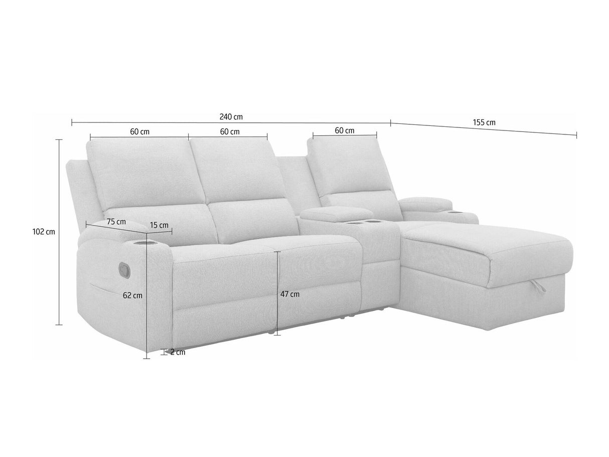 Stūra dīvāns reglaineris 568819