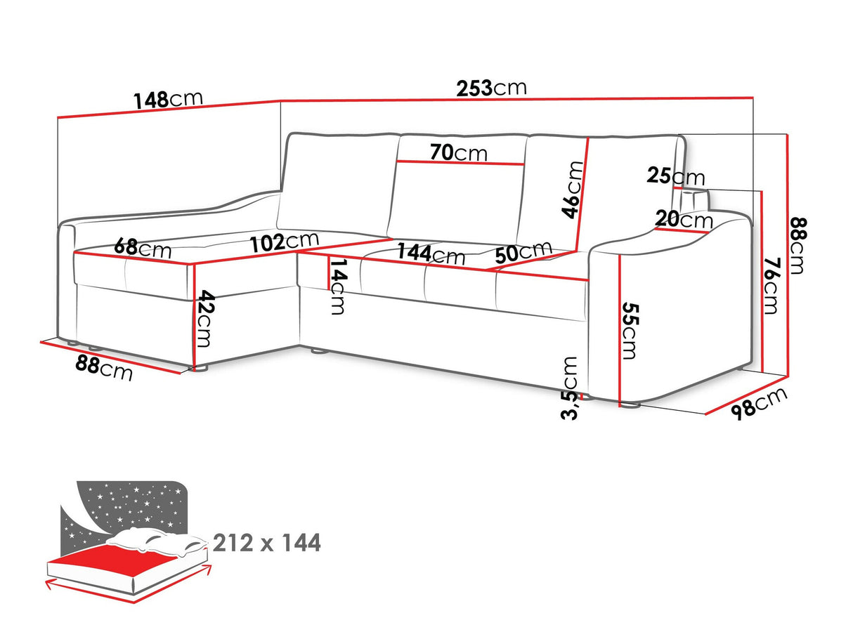 Stūra dīvāns 576091