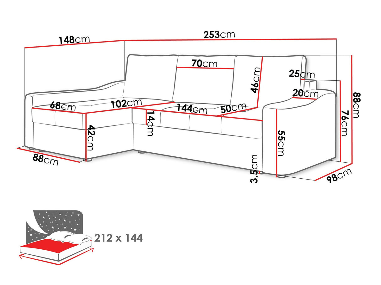 Stūra dīvāns 576091