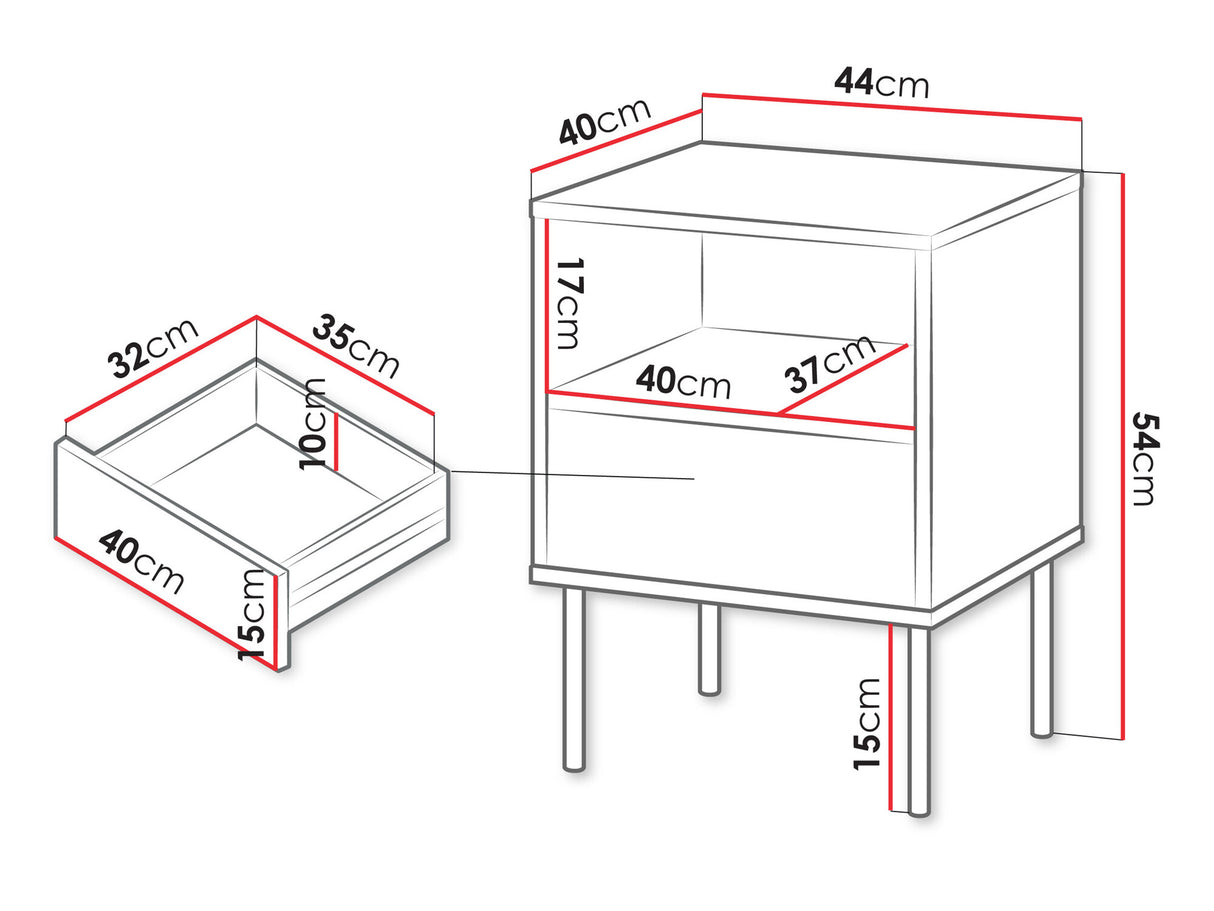 Naktsgaldiņu komplekts 576153