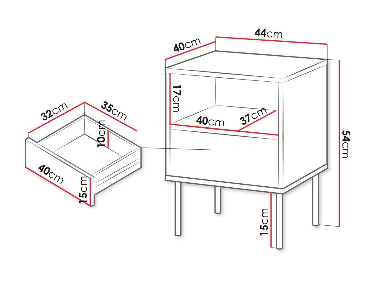 Naktsgaldiņu komplekts 576153