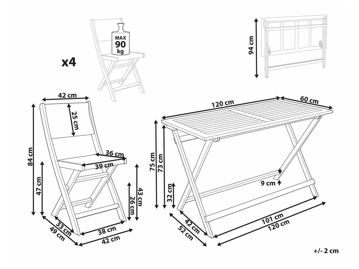 Galds un krēslu komplekts 577045