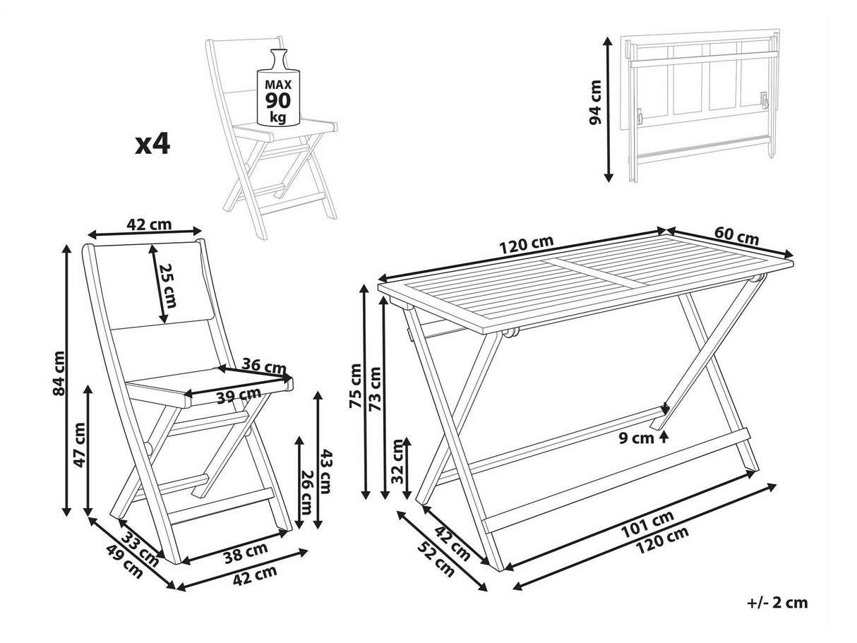Galds un krēslu komplekts 577045
