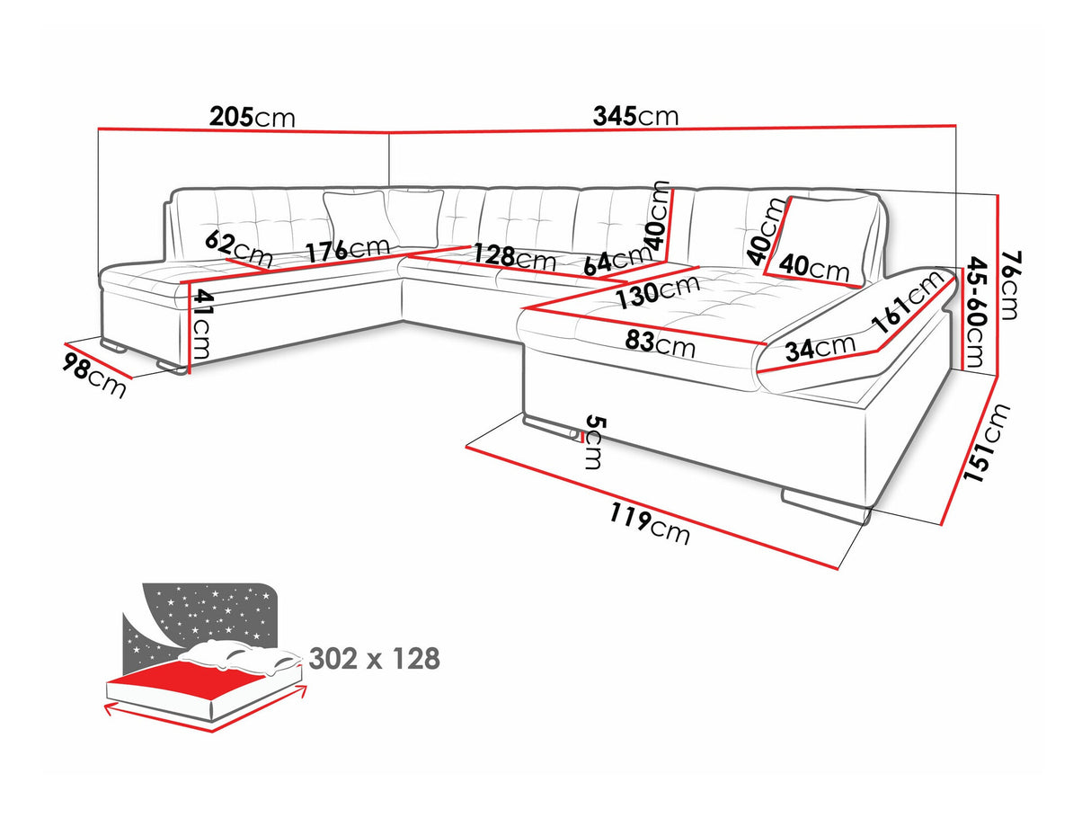Stūra dīvāns 68205