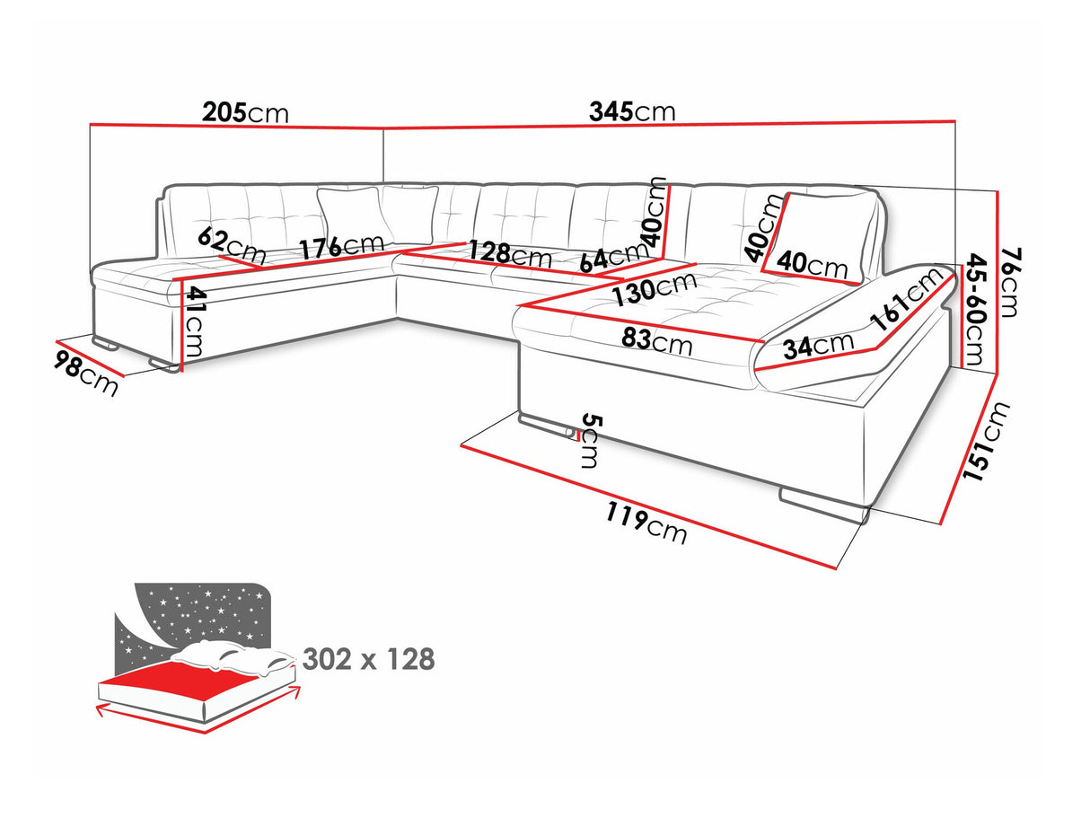 Stūra dīvāns 68205