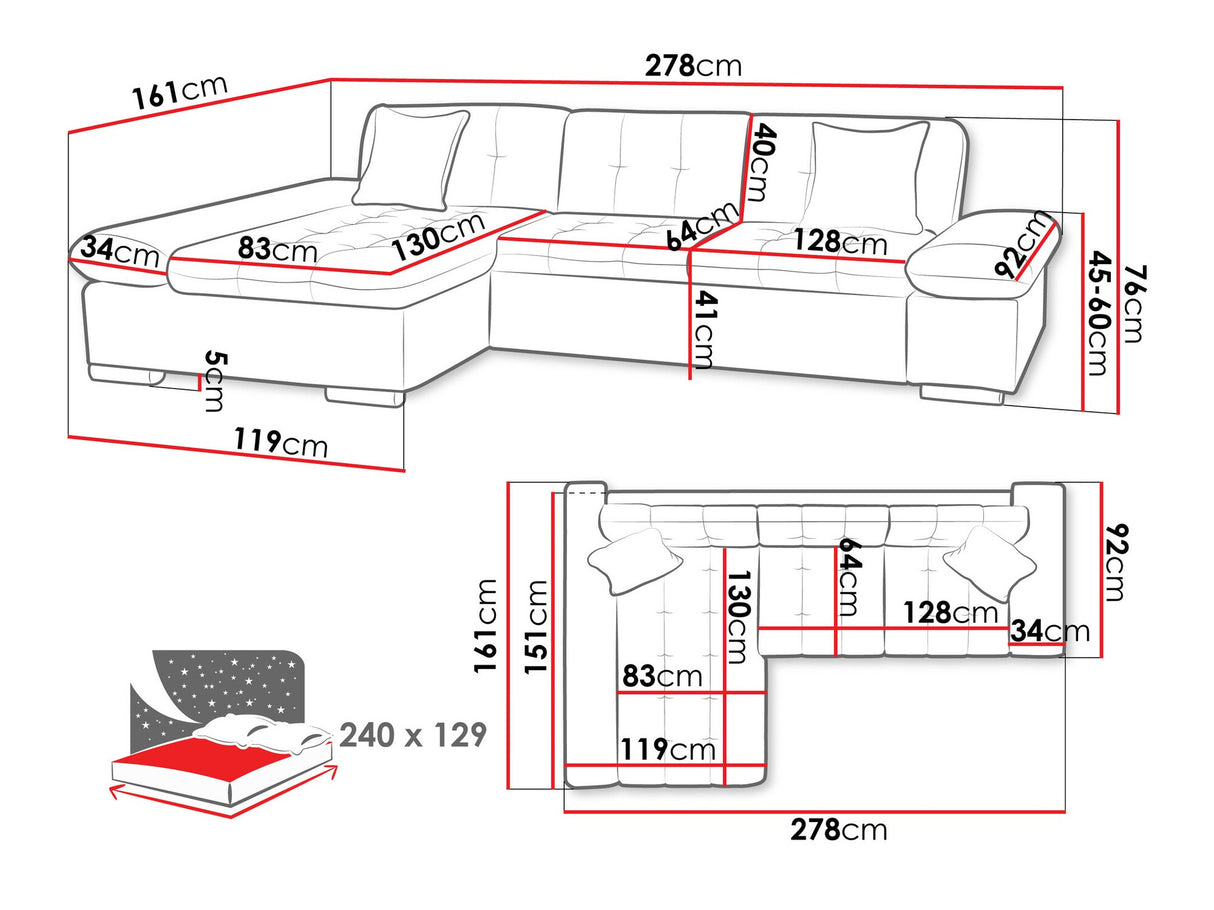 Stūra dīvāns 68208
