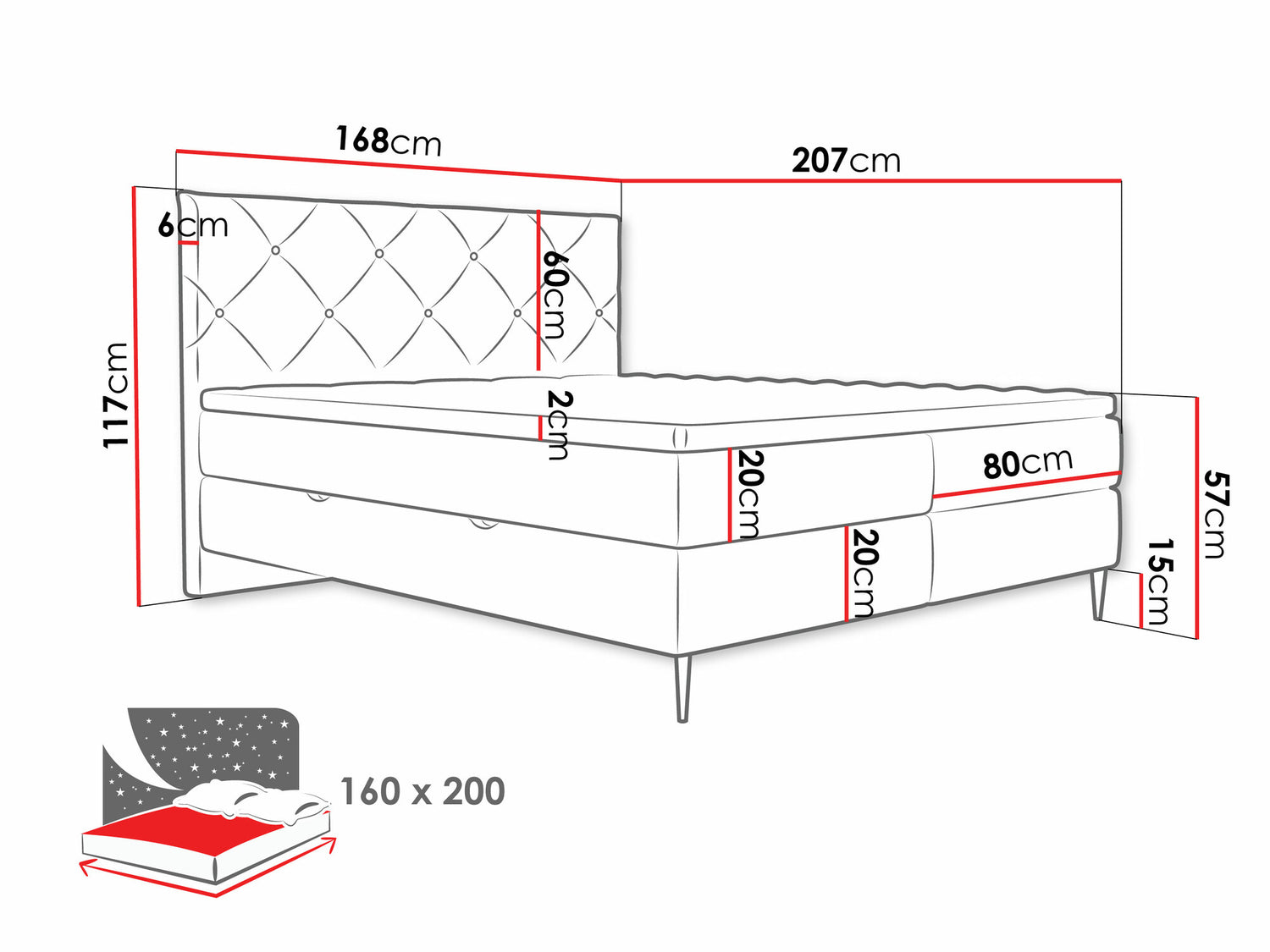 Kontinentālā gulta 580562