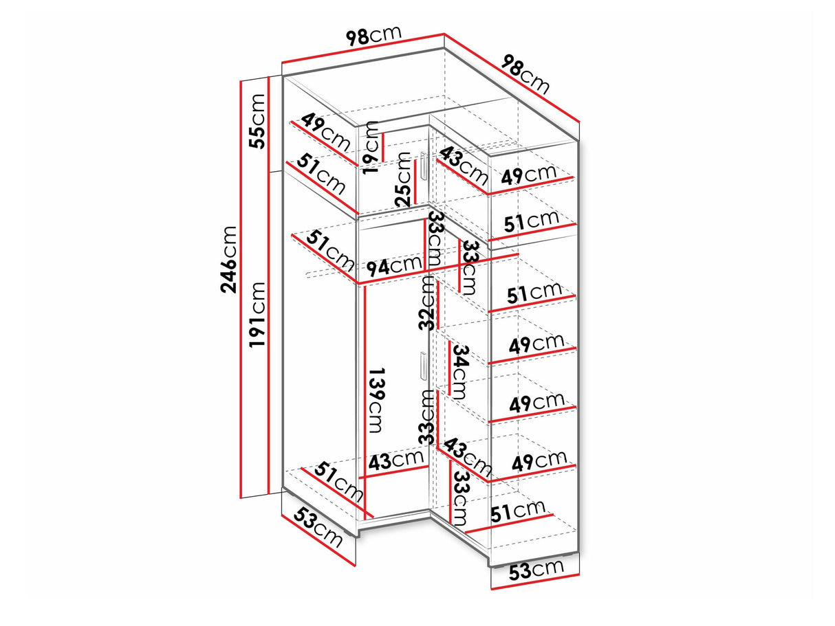 Stūra skapis 581637