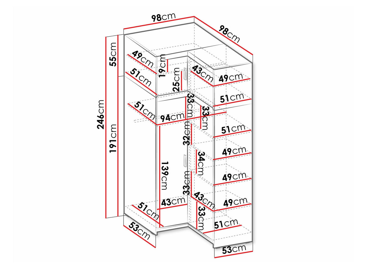 Stūra skapis 581637