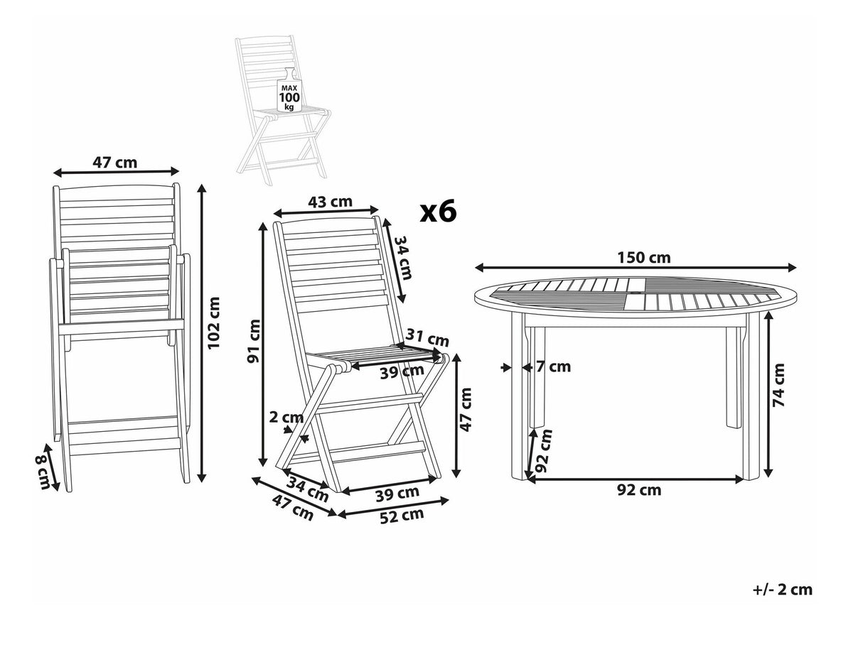 Galds un krēslu komplekts 582066