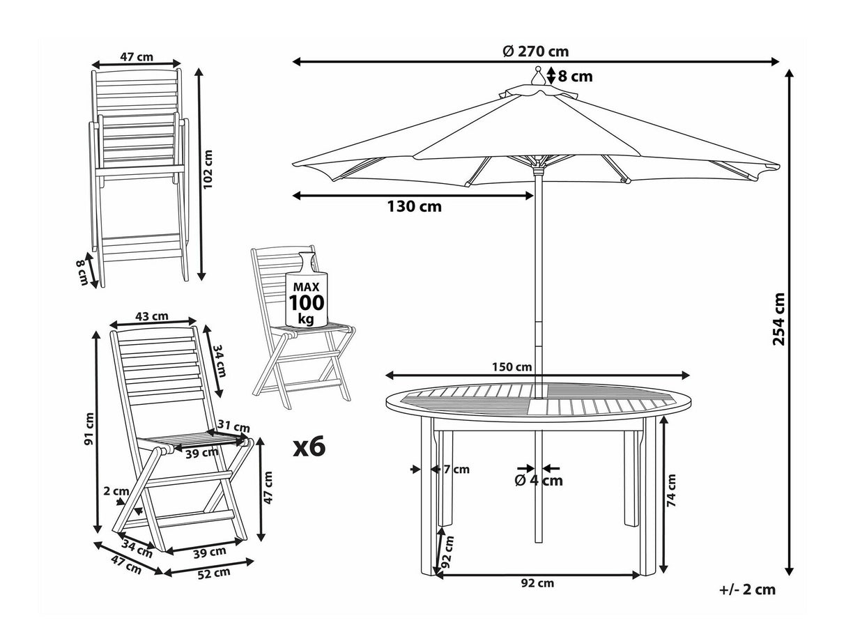 Galds un krēslu komplekts 582078