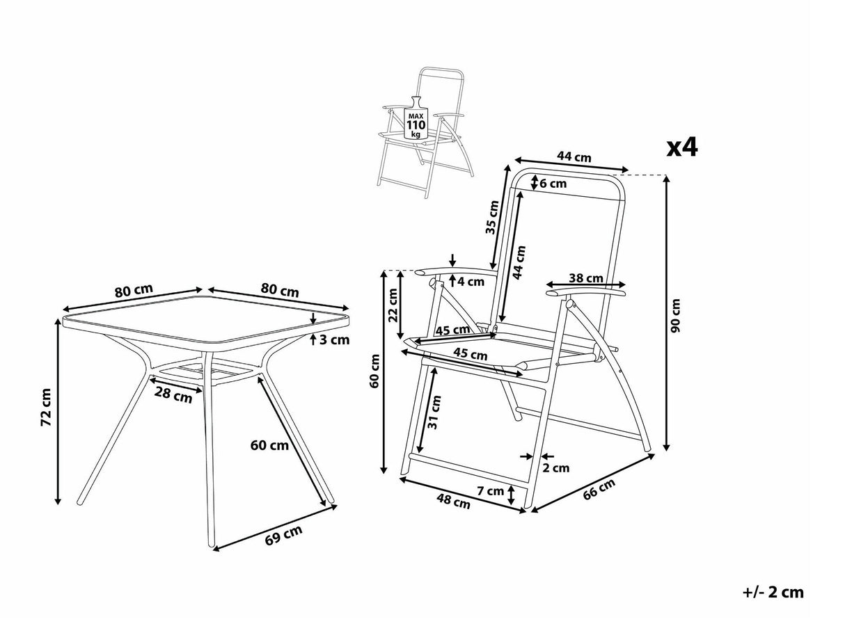 Galds un krēslu komplekts 582423