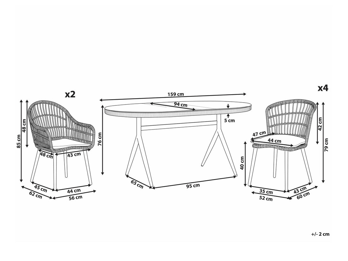 Galds un krēslu komplekts 582707
