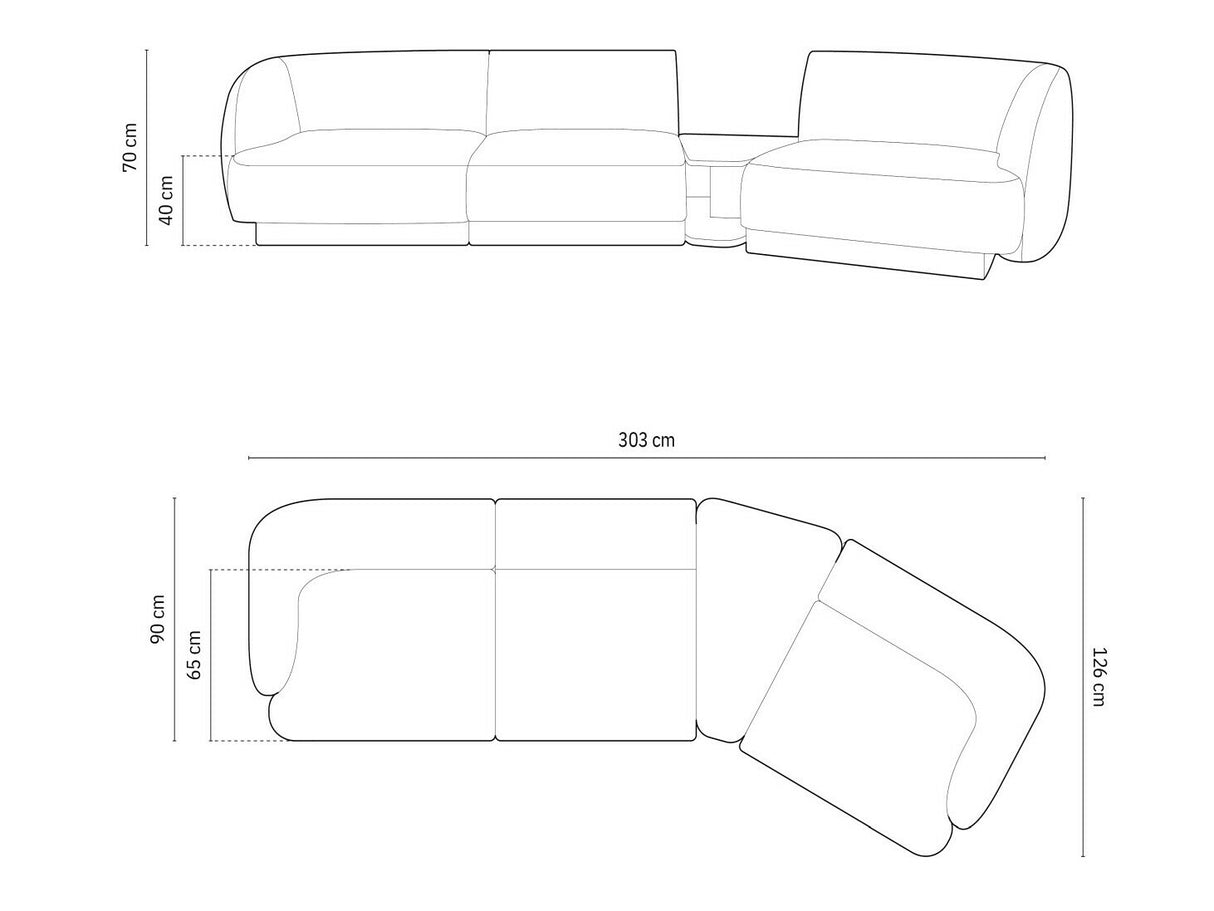 Moduļu stūra dīvāns 583167