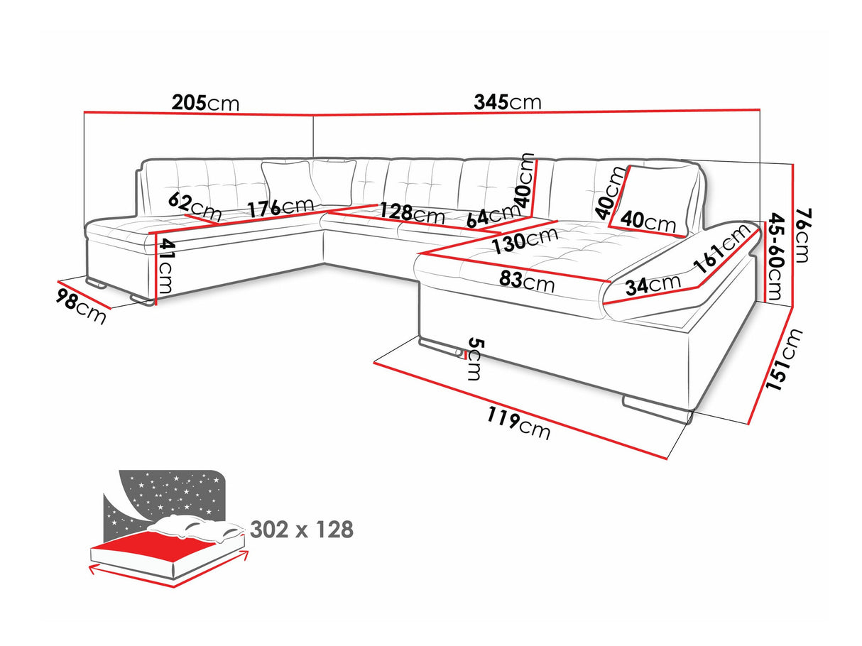 Stūra dīvāns 68205