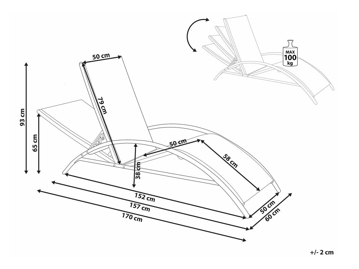 Sauļošanās krēsls 583799