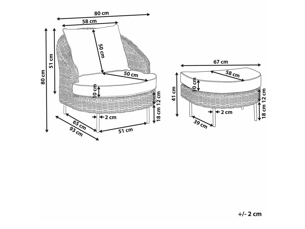 Dārza mēbeļu komplekts 583986