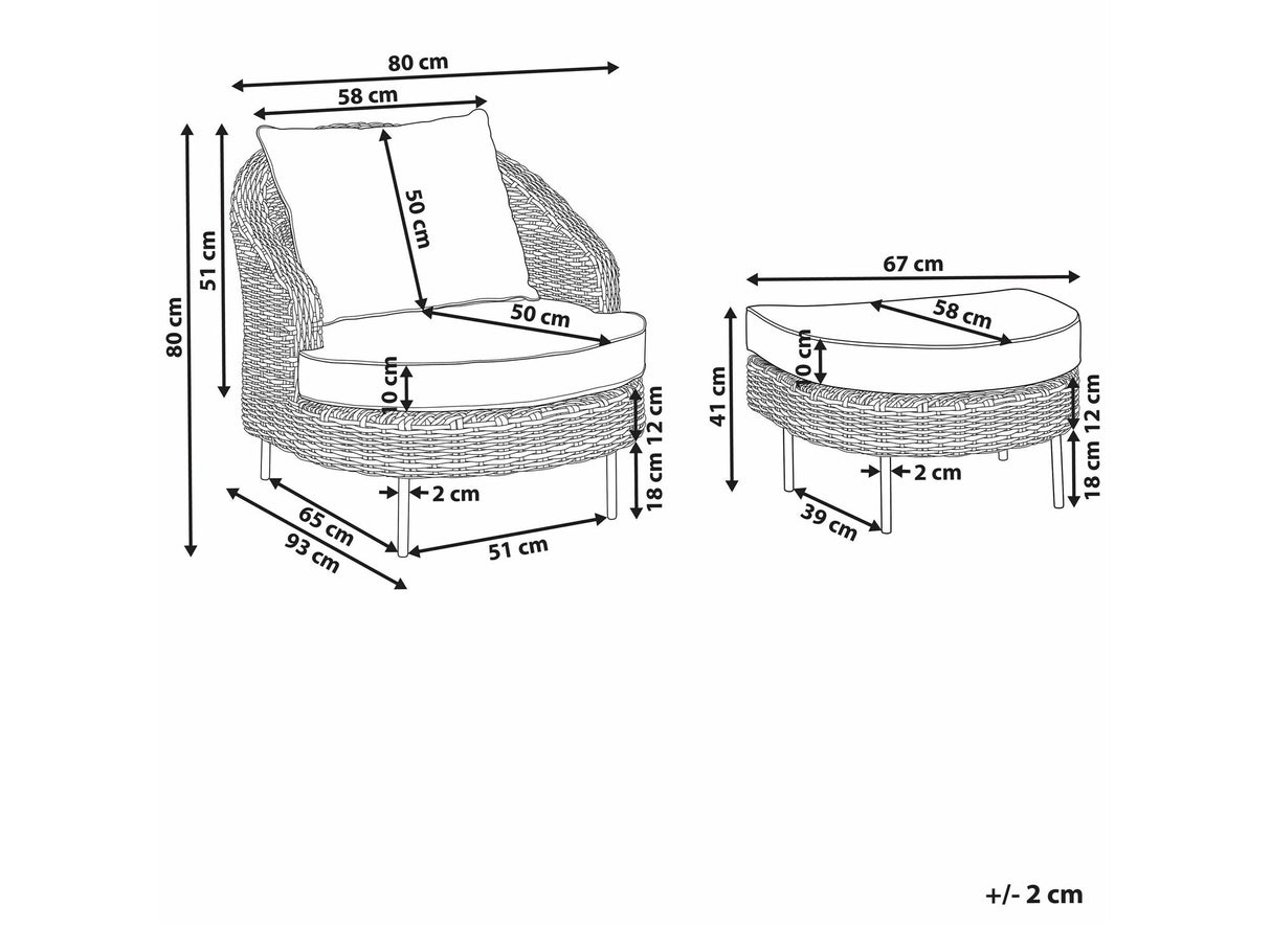 Dārza mēbeļu komplekts 583986
