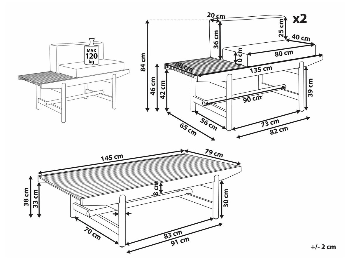 Dārza mēbeļu komplekts 584255