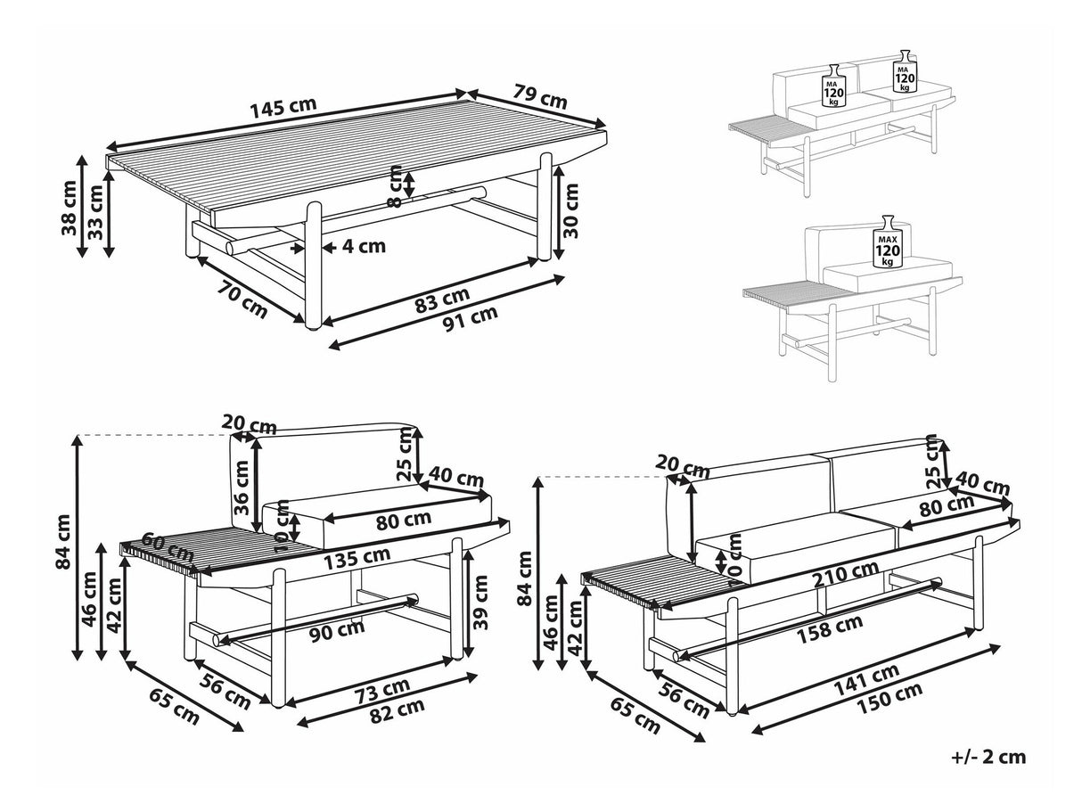Dārza mēbeļu komplekts 584260