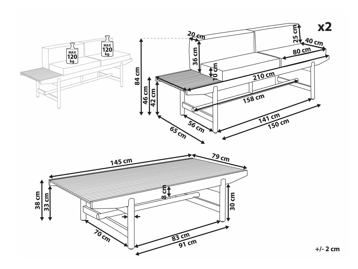 Dārza mēbeļu komplekts 584263