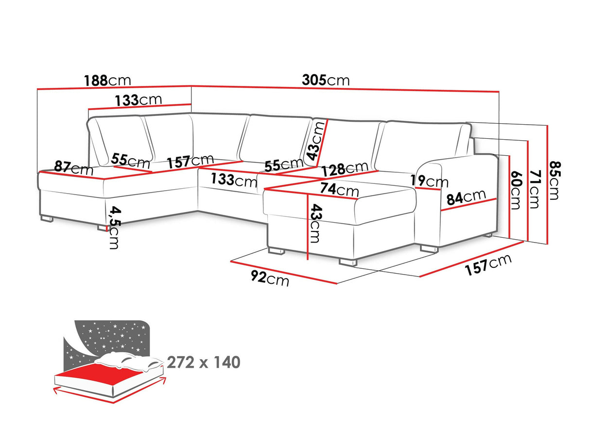Stūra dīvāns 116426
