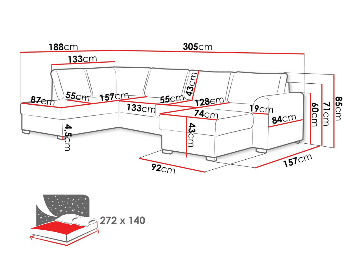 Stūra dīvāns 116426