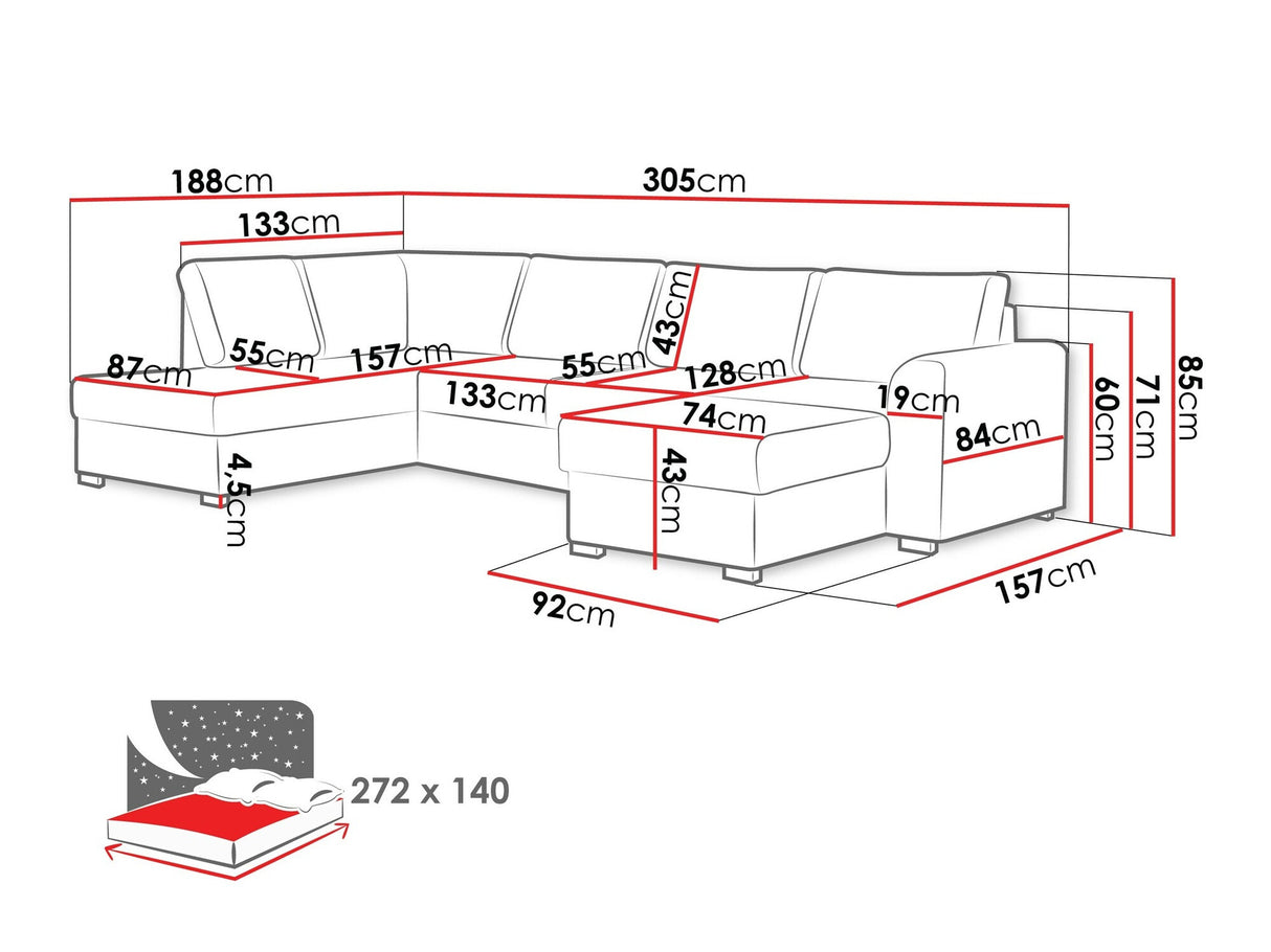 Stūra dīvāns 116426 3976200