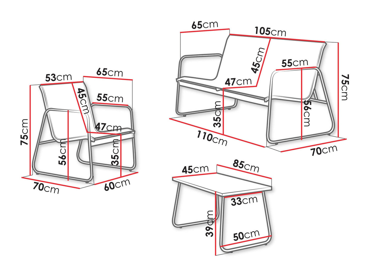 Dārza mēbeļu komplekts 584942