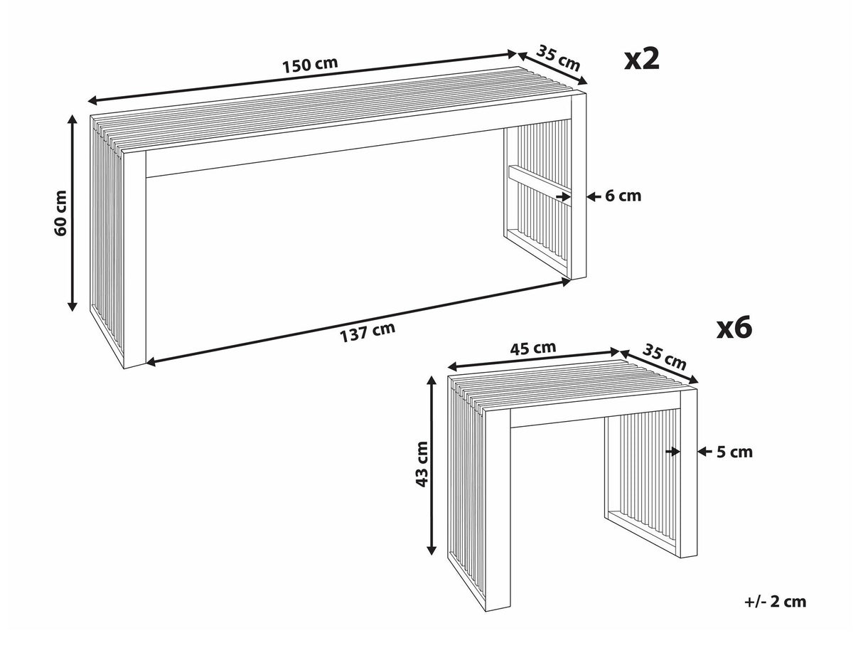 Galds un krēslu komplekts 585622